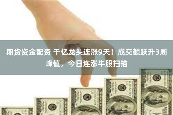 期货资金配资 千亿龙头连涨9天！成交额跃升3周峰值，今日连涨牛股扫描
