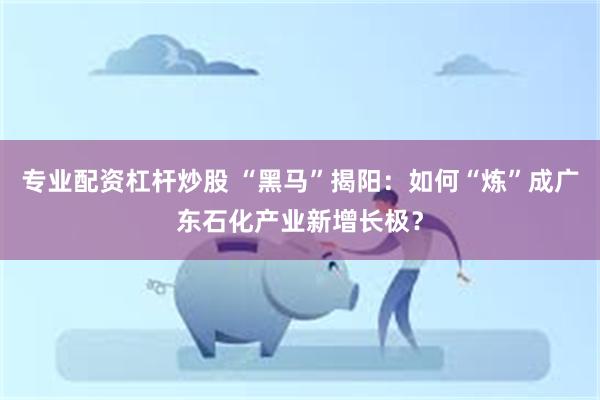 专业配资杠杆炒股 “黑马”揭阳：如何“炼”成广东石化产业新增长极？